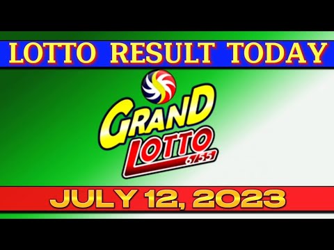 6/55 GRAND LOTTO 9PM RESULT TODAY JULY 12, 2023 #655grandlotto #lottoresult #lottoresulttoday