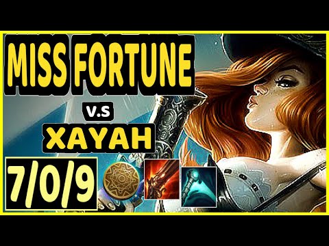CATAN (MISS FORTUNE) vs XAYAH - 7/0/9 KDA BOTTOM ADC CHALLENGER GAMEPLAY - KR