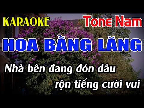 Hoa Bằng Lăng Karaoke Tone Nam Karaoke Đăng Khôi - Beat Mới