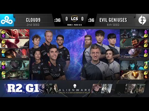 Cloud 9 vs Evil Geniuses - Game 1 | Round 2 Playoffs S10 LCS Summer 2020 | C9 vs EG G1