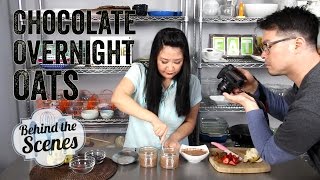Behind the Scenes! Chocolate Overnight Oats Episode (6/10/15) | Chef Julie Yoon