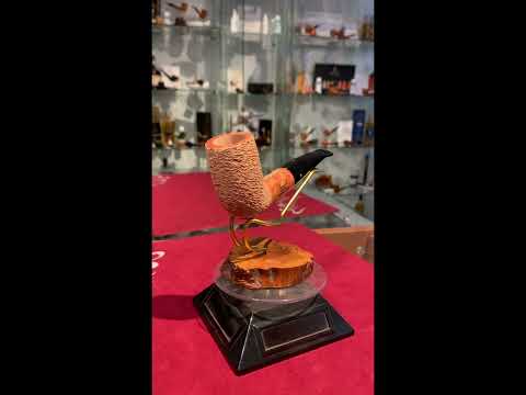 Pipa Paronelli radica REVERSE rusticata naturale fatta a mano - www.paronellipipe.com