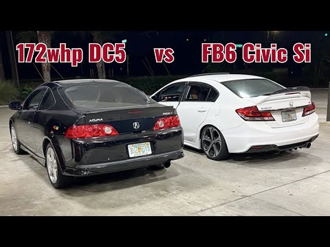 Factory Stock DC5 vs FB6 Civic Si