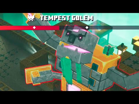 Minecraft Dungeons Howling Peaks - Tempest Golem Boss Fight