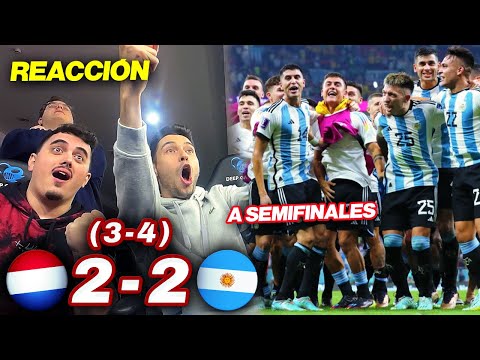 REACCIONANDO al Holanda vs Argentina 2-2 (3-4) *A SEMIS CON TENSIÓN EN PENALTIS*