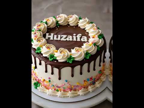 New name #huzaifa#on cake#treanding #comment your name