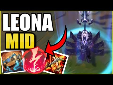 PLAYING LEONA *MID* WITH THE NEW SKIN! || Lunar Eclipse Leona Season 9