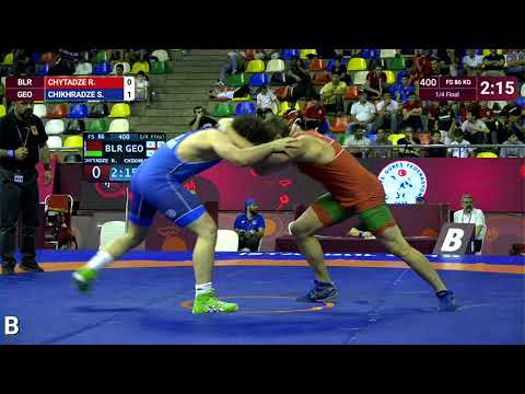 1/4 FS - 86 kg: R. CHYTADZE (BLR) v. S. CHIKHRADZE (GEO)