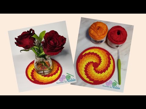 Flower Vase Crochet Mat Part 1- Mochila Technique