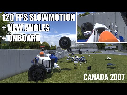 Kubica 3D Crash Animation - F1 Canada 2007 | With 270 km/h into a concrete wall