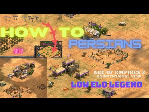 how to PERSIANS on ARABIA (avec aoe2 low elo legend age of empires 2 unintentional asmr 1v1 ranked)