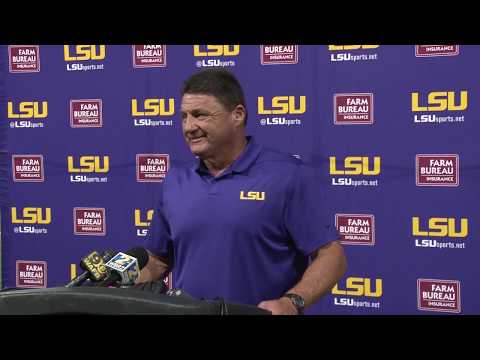 Video: Ed Orgeron's Press Conference After Practice On Thursday, September 19