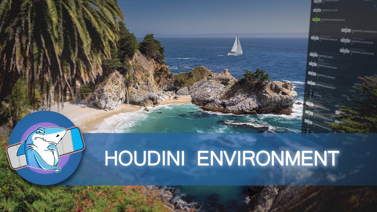 Игровая локация Остров с Водопадом Island McwayFalls | Houdini