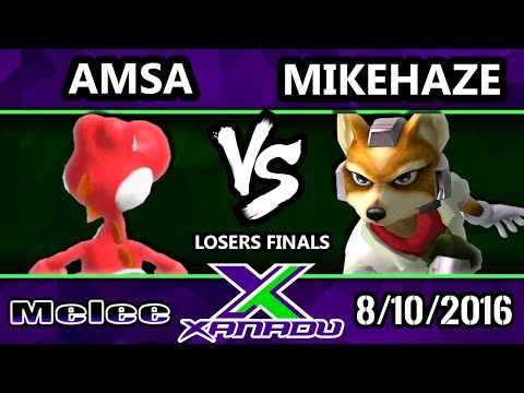 S@X 162 - VGBC | aMSa (Yoshi) Vs. Amino | MikeHaze (Fox) SSBM Losers Finals - Smash Melee