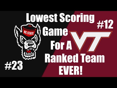 History Made! The Lowest Scoring College Basketball Game EVER for a Ranked Team!