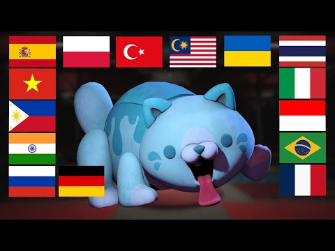 Candy Cat in different languages meme
