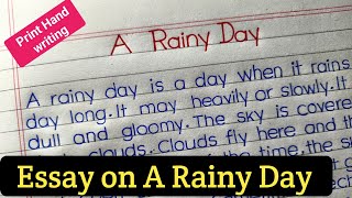 Essay on a rainy day || a rainy day essay || a rainy day paragraph ||