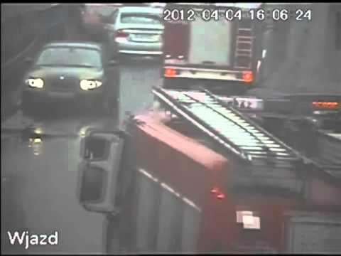 Wypadek na moście w Grudziądzu