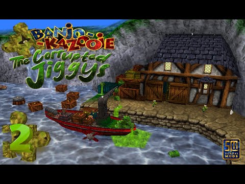 Banjo Kazooie The Corrupted Jiggys. Walkthrough 110% Part 2 (World 2 Greycliff Bay)