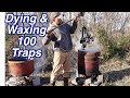 Dying and Waxing 100 COYOTE Traps {DIY}