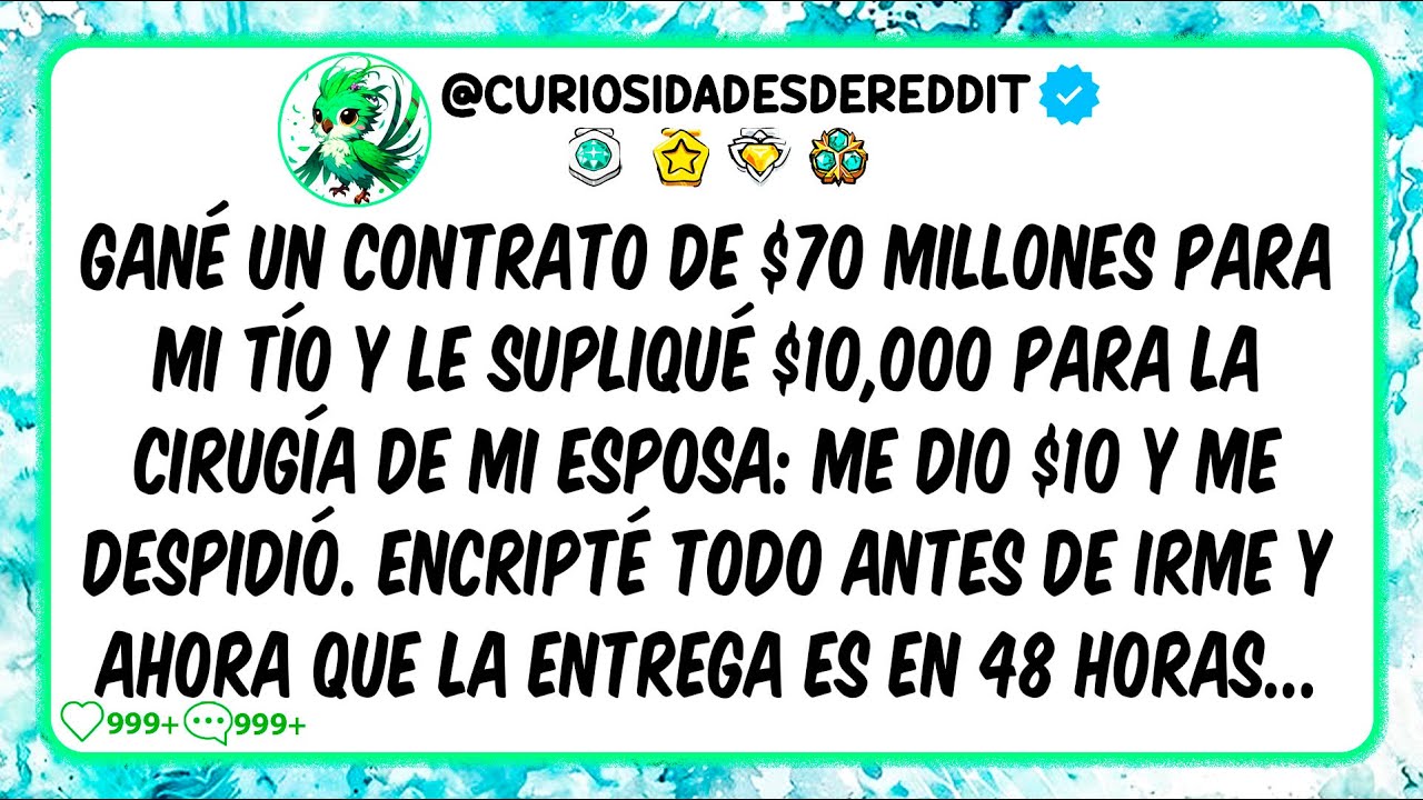 Gané un contrato de 70 MILLONES para mi tío y pedí 10000 para la cirugía de mi esposa y Me Despidió
