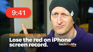 Lose the AWFUL RED BUBBLE or strip on iPhone screen recordings