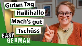 Learn Basic German Greetings & Farewells in Slow German | Super Easy German 274
