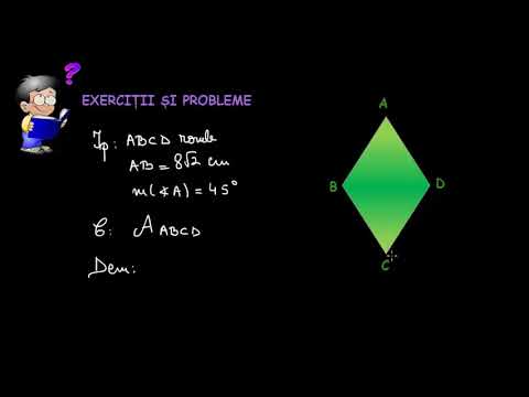 Aria rombului folosind sinusul | Lectii-Virtuale.ro