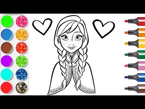 DESSINER ET COLORIER ANNA Reine des neiges elsa frozen coloriage & Planète coloriage