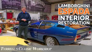 Espada Interior Reborn: The Art of Lamborghini Leather Restoration | Tyrrell's Classic Workshop