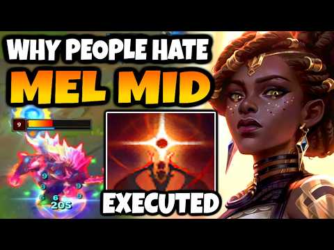 This is why people HATE MEL MID. You can't lane against her when she gets fed.