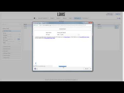 LDMS (web) Test Results module