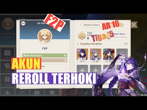 Membuat akun reroll terHOKI Langsung dapat tiga bintang 5. Genshin Impact Indonesia
