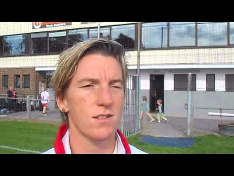 Aline Zeler after friendly game Standard Fémina-Bayer Leverkusen in Bütgenbach on 17 august 2013