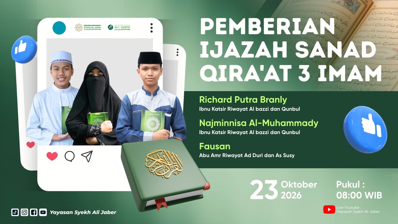 PENGAMBILAN SANAD QIRA'AT 3 IMAM // SANTRI FAUSAN // NAZMI // RICHARD
