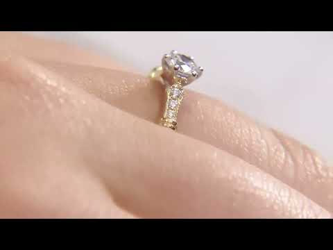 SD106 Round Cut Side Stone Engagement Ring   On hand model   Commins & Co Jewellers in Dublin