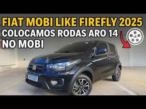 🔥 Fiat Mobi Like Firefly 2025 We put 14” wheels on the Mobi – See the result!
