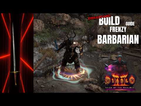 NEW DREADFANG FRENZY BARBARIAN🔥BUILD GUIDE🦺DIABLO 2: RESURRECTED - REIGN OF THE WARLOCK😈#d2r #new