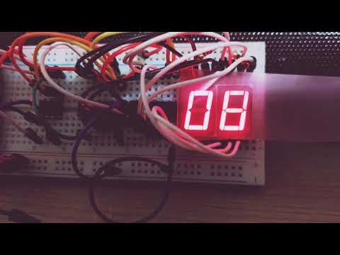 Attiny13 + 74LS164 controlling 7-segment displays test