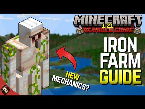 IRON FARM GUIDE & NEW INFO! | Minecraft Bedrock Guide 1.21 EP15