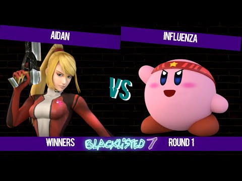 Blacklisted 7 WR1 - Aidan (Zero Suit Samus) vs influenza (Kirby, Lucario)