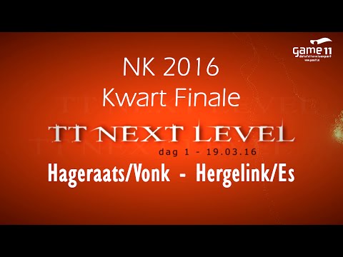 NK 2016 Kwart Finale: Hageraats/Vonk - Hergelink/Es