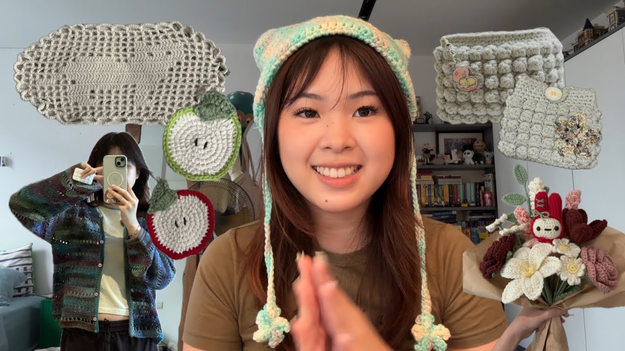 everything I crocheted in 2024 (as a beginner crocheter) ⊹₊⟡⋆
