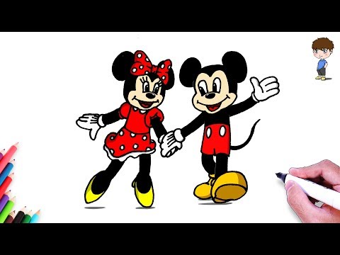 Comment Dessiner Mickey Mouse et Minnie Mouse facilement - Dessin Facile a Faire