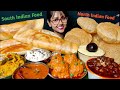 Eating Lots Of Dosa Poori South Vs North India Food Big Bites Foodie Darling Asmr Eating