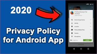 طريقة سهلة إنشاء صفحة سياسة الخصوصية  للتطبيق 2020 Privacy Policy app