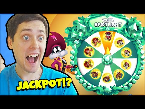 PIRATE TEAM WHEEL JACKPOT! OMG! NICE OPENING Looney Tunes World of Mayhem