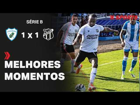 Gols e lances de Londrina x Ceará