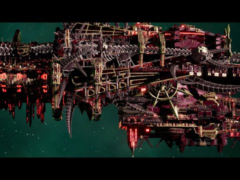 World Eaters vs Imperial Navy - Skalgrim Mod - Massive Battle - Battlefleet Gothic Armada 2