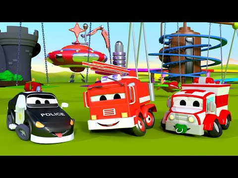 Byggänget - De flygande stolarna - Bilköping 🚧 Tecknade serier för barn